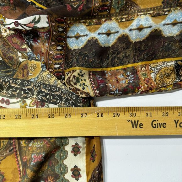 NWT Chelsea & Theodore Plus Size 3X Peasant Top Bandanna Paisley Boho print - Picture 9 of 14